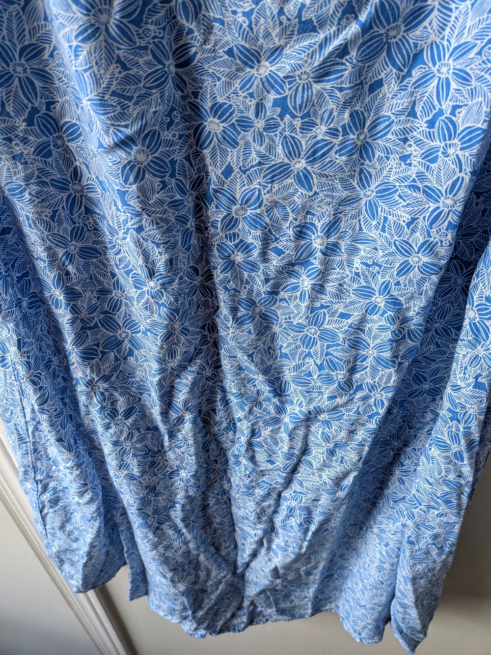 Old Navy Light Blue Floral V-Neck Sleeveless Mini Dress - Picture 2 of 6